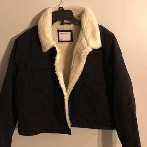 ASOS Black Denim Jacket w/ fleece